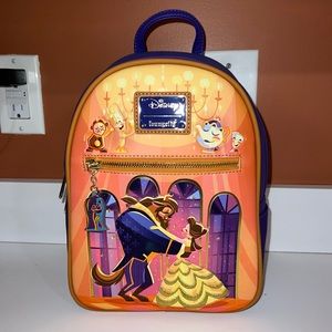 BNWT Disney Loungefly Beauty and the Beast ballroom scene backpack